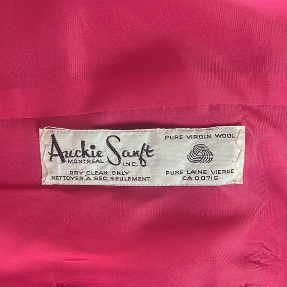 Vintage RARE Hot Pink Auckie Sanft Pure Virgin Wool Coat - Picture 10 of 16